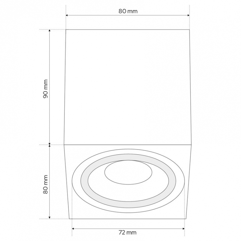 Spot HALIS SQ Black EDO777333