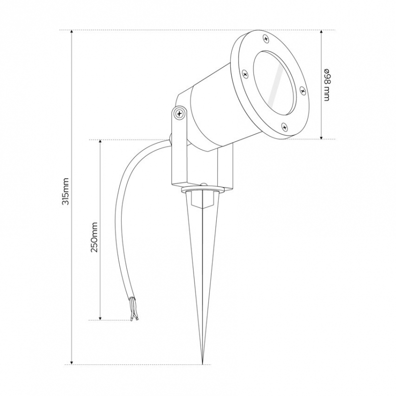 Lampa dogruntowa HORTUS Black EDO777112