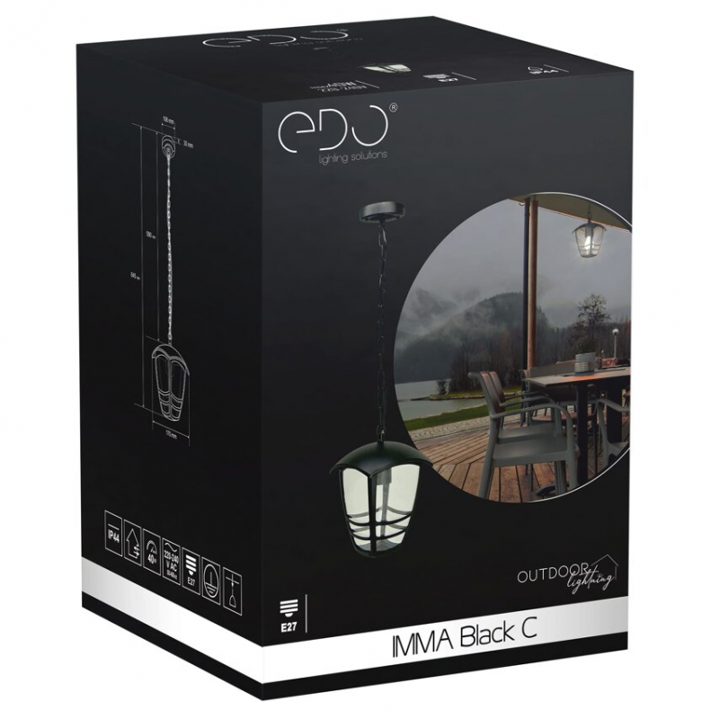 Lampa wisząca IMMA Black C EDO777383