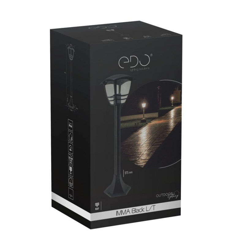 Słupek oświetleniowy IMMA Black L/T EDO777384