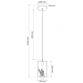 Lampa wisząca MEA Rectangle EDO777546