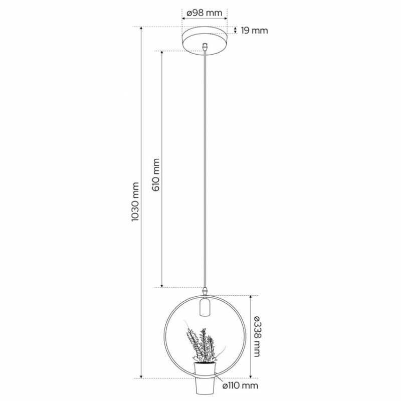 Lampa wisząca MEA Round EDO777544