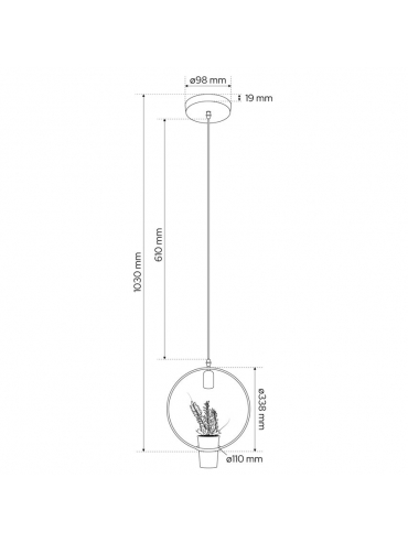 Lampa wisząca MEA Round EDO777544