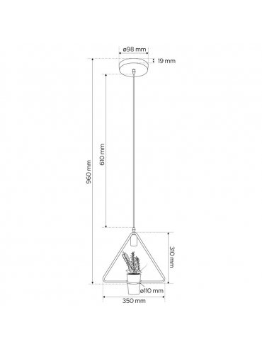 Lampa wisząca MEA Triangle EDO777545