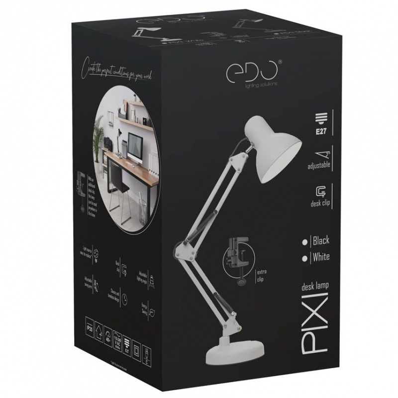 Lampa biurkowa PIXI White EDO777536