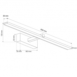Kinkiet ROA LED 60 Sand White EDO777247