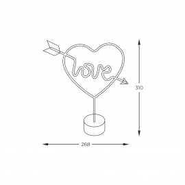 Lampa stołowa NEON LOVE LED FM-JNL01