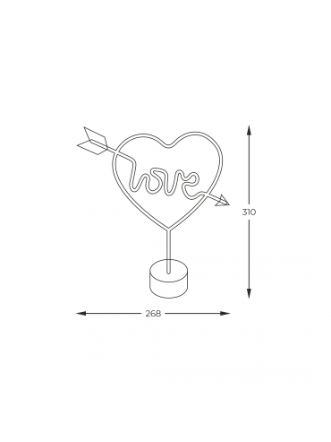 Lampa stołowa NEON LOVE LED FM-JNL01