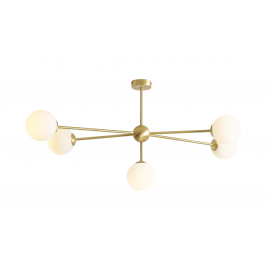 Lampa sufitowa WHITE PEARL 5 BRASS 1113PL_F40