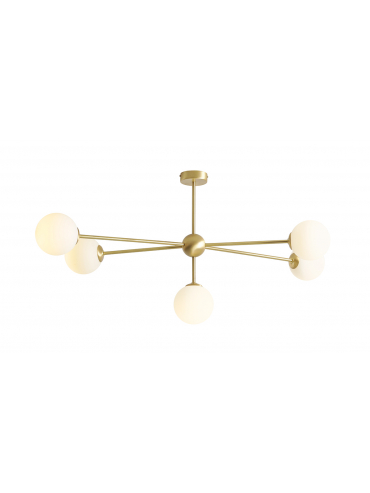 Lampa sufitowa WHITE PEARL 5 BRASS 1113PL_F40