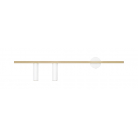 Kinkiet TREVO 2 WHITE BRASS  1097D40