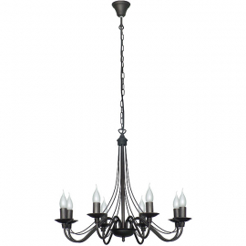 Żyrandol RÓŻA 8 BLACK 397P1