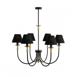 Żyrandol ROMA 6 BLACK 1118K1