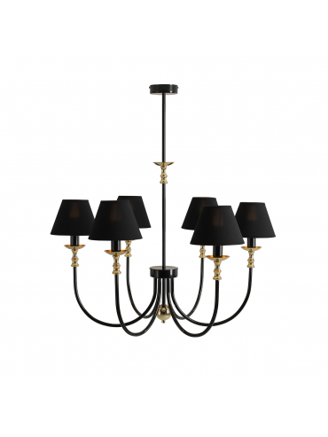 Żyrandol ROMA 6 BLACK 1118K1