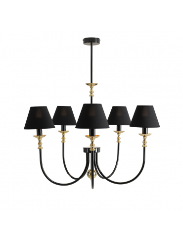 Żyrandol ROMA 5 BLACK 1118F1