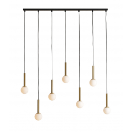 Lampa wisząca RIU 7 BLACK / BRASS 1121T40