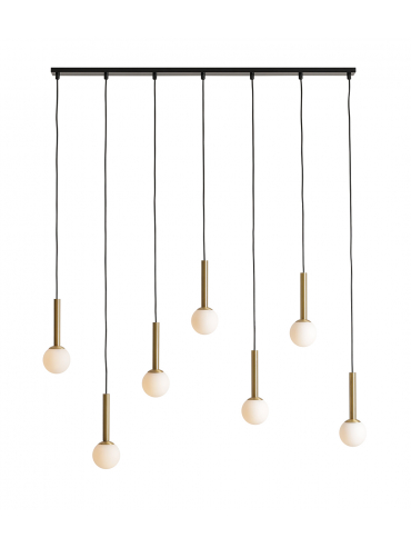 Lampa wisząca RIU 7 BLACK / BRASS 1121T40