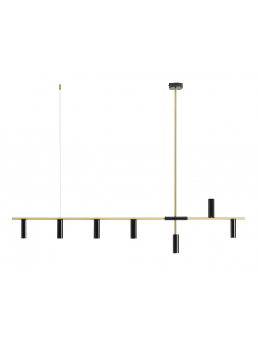 Lampa wisząca TREVO 7 BLACK BRASS 1083T40