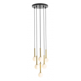 Lampa wisząca RIU 7 RING BLACK BRASS 1103T1