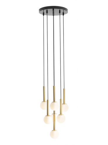 Lampa wisząca RIU 7 RING BLACK BRASS 1103T1