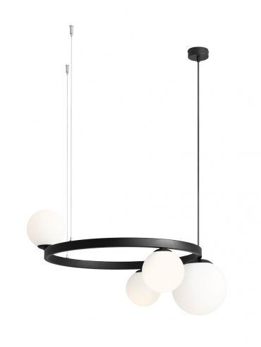 Lampa wisząca GARDA 4 RING BLACK 1099L1_R