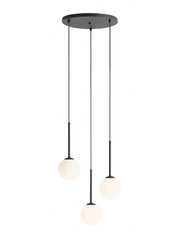 Lampa wisząca BOSSO 3 RING BLACK 1087E1_R