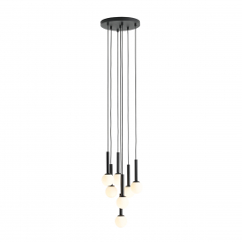 Lampa wisząca RIU 7 RING ALL BLACK 1117T1