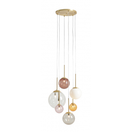 Lampa wisząca BOSSO 6 RING MULTICOLOUR 1119K40_R