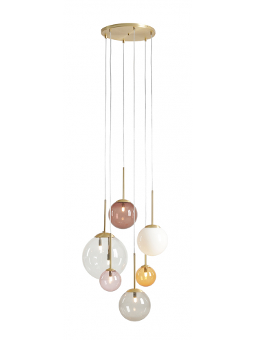 Lampa wisząca BOSSO 6 RING MULTICOLOUR 1119K40_R