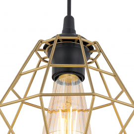 Lampa wisząca DIAMOND NEW BLACK/GOLD 4640
