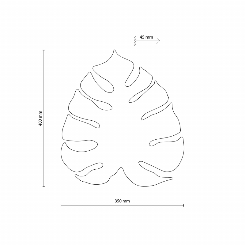Kinkiet MONSTERA BROWN 5719