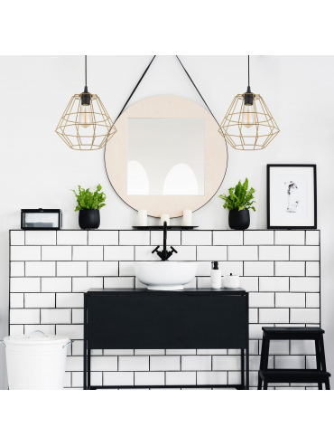Lampa wisząca DIAMOND NEW BLACK/GOLD 4641
