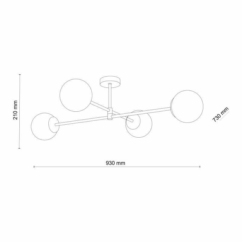 Lampa sufitowa CADIX GOLD 4607