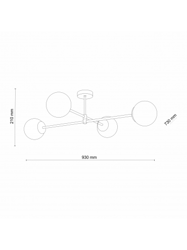 Lampa sufitowa CADIX GOLD 4607
