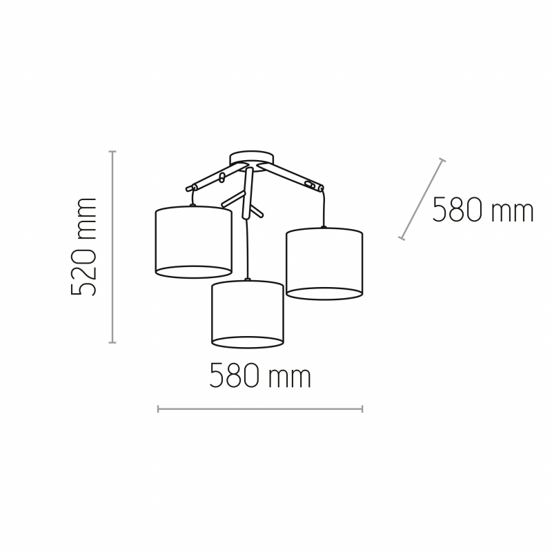 Lampa wisząca ALBERO WHITE 6553
