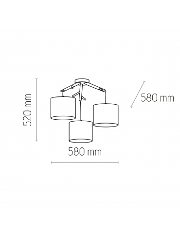 Lampa wisząca ALBERO WHITE 6553
