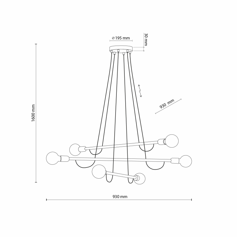 Lampa wisząca HELIX WOOD 4953