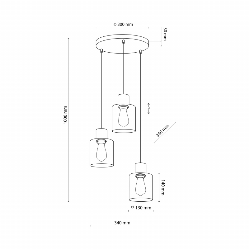 Lampa wisząca ORSON 5749