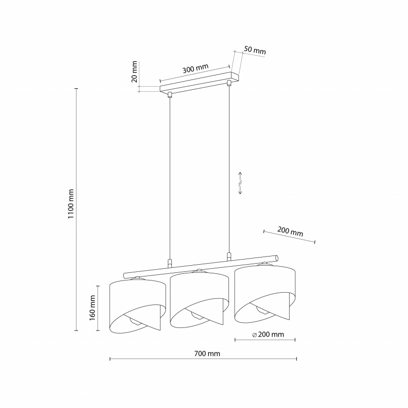 Lampa wisząca GRANT BLACK 4824