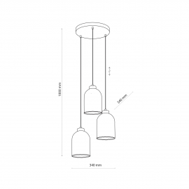 Lampa wisząca SATIPO AMBER 5624