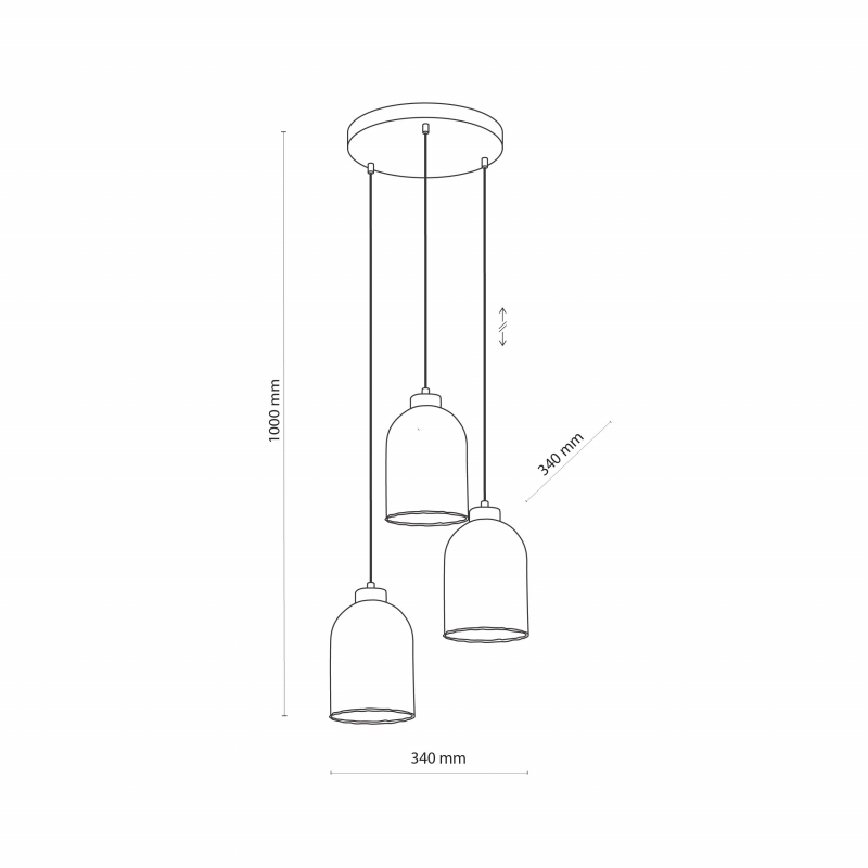 Lampa wisząca SATIPO AMBER 5624