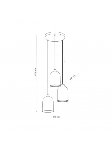 Lampa wisząca SATIPO AMBER 5624