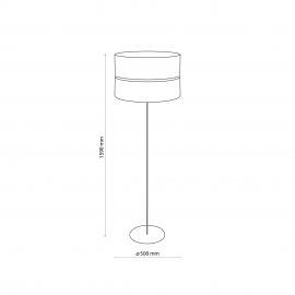 Lampa podłogowa HILTON WHITE/GOLD 5074