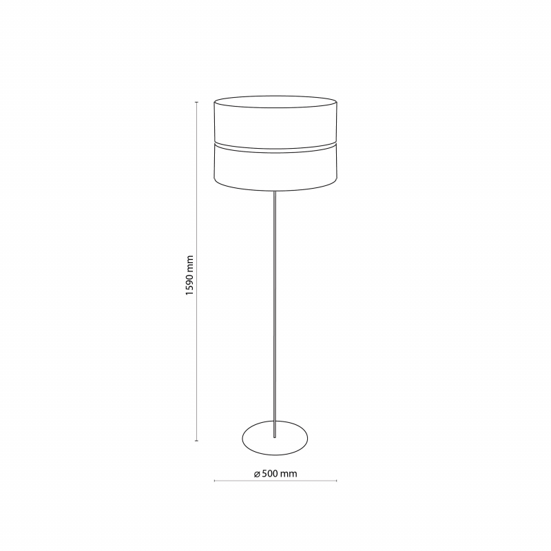 Lampa podłogowa HILTON WHITE/GOLD 5074