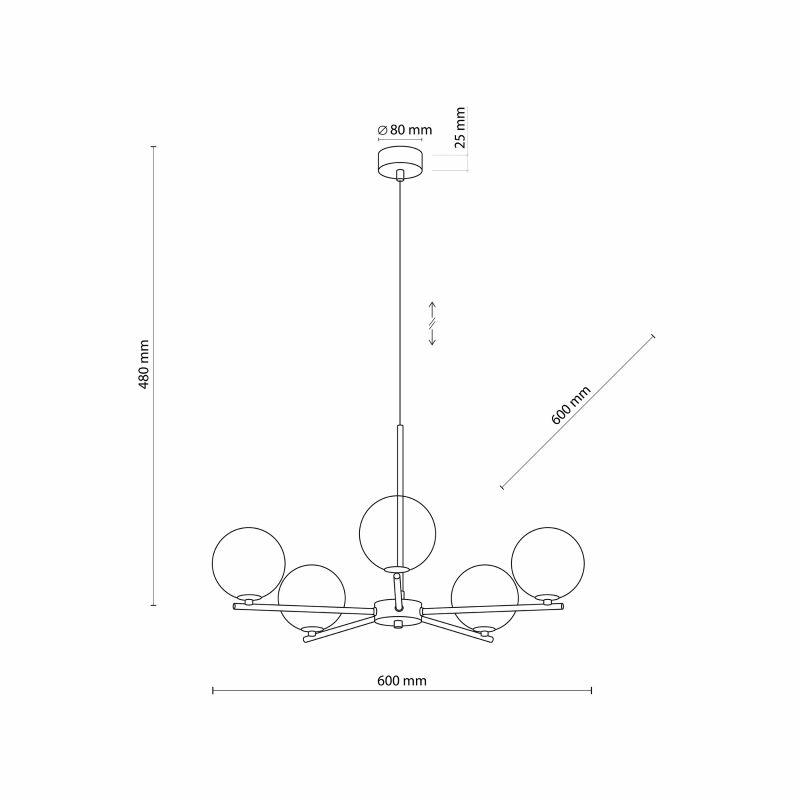 Lampa wisząca LARA 5728