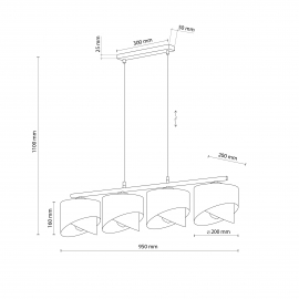 Lampa wisząca GRANT WHITE 4822