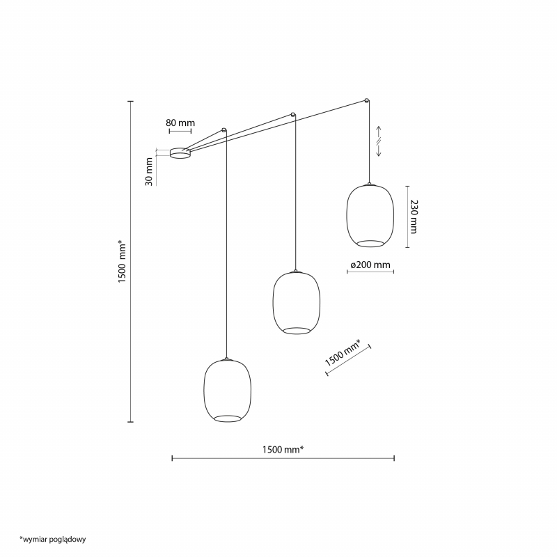 Lampa wisząca GLOW GOLD 6187