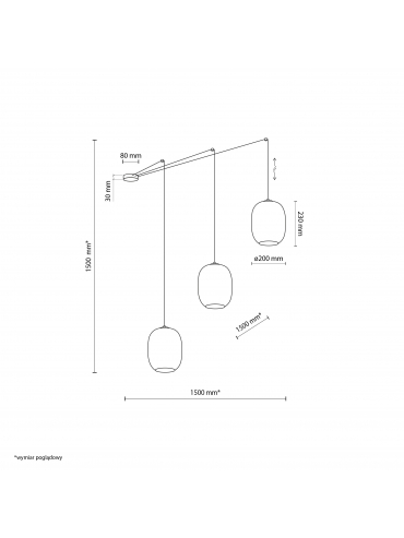Lampa wisząca GLOW GOLD 6187