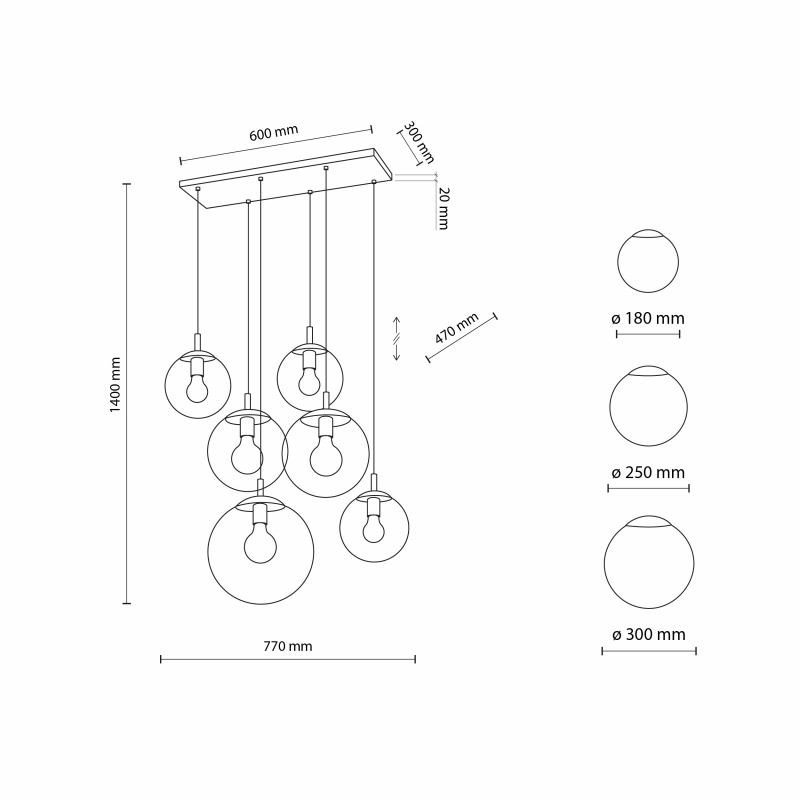 Lampa wisząca ESME GRAPHITE 5384