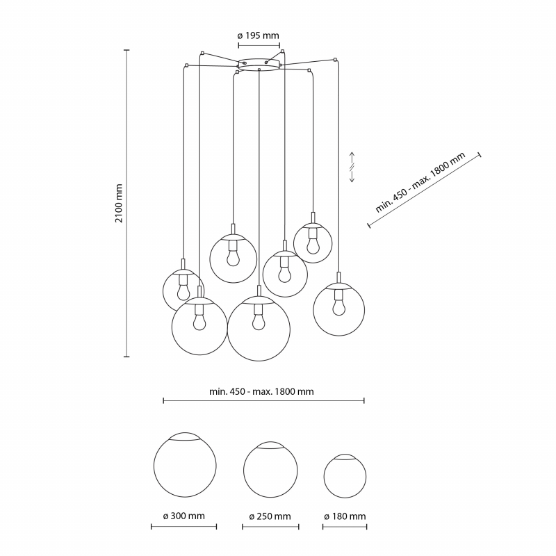 Lampa wisząca ESME GRAPHITE 5385